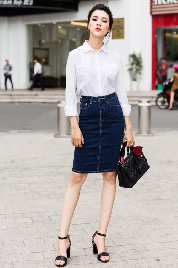 Phối đồ với giày cao gót chuẩn hack dáng